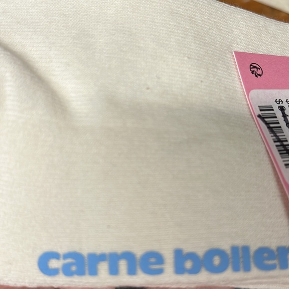 Carne Bollente Truly Loved Romeo Juliet White Crew Socks with Graphic Design Ne - Picture 6 of 9